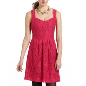 {Anthropologie} Deletta Sweetheart Lace Dress Size Small